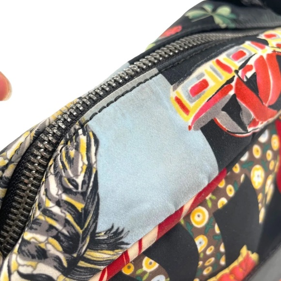 Salvatore Ferragamo Leopard Multicolor Nylon Leather Handbag Tote Bagmissing - Picture 12 of 16